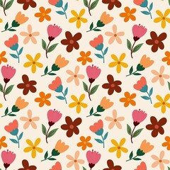 autumn leaves seamless pattern