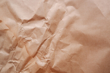 crumpled craft paper materials. Paper surface. Craft paper graphics.