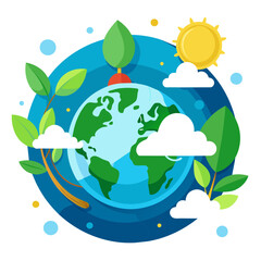 Naklejka premium green planet earth
