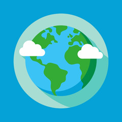 green planet earth on the world