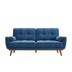 PNG Modern lounge sofa blue color mid century living room furniture