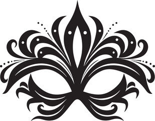 Masquerade Party Emblem Graphic Design Fantasy Venetian Mask Logo Symbol