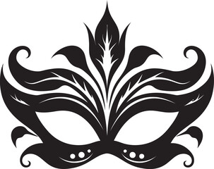 Masked Ball Emblem Logo Symbol Elegant Masquerade Graphic Icon Concept