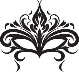 Feathered Masquerade Emblem Icon Concept Abstract Mask Design Logo Symbol
