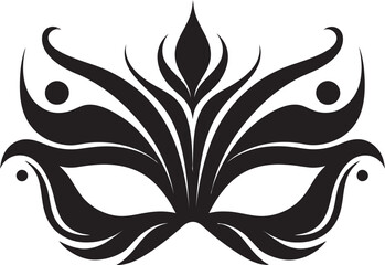 Masquerade Party Emblem Design Logo Golden Venetian Mask Logo Artwork