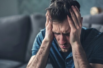 A man shows signs of fatigue.