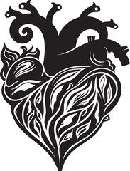 Minimalist Heart Sketch Graphic Logo Elegant Heart Symbol Abstract Design