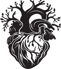 Modern Minimalist Heart Abstract Design Elegant Abstract Heart Graphic Emblem