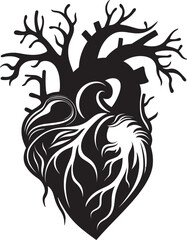 Minimal Artistic Heart Iconic Logo Linear Heart Design Abstract Graphic