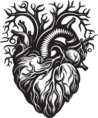 Geometric Heart Emblem Graphic Symbol Sleek Heart Design Minimalistic Logo