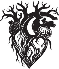 Modern Abstract Heart Abstract Graphic Elegant Heart Icon Iconic Emblem