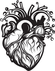 Modern Abstract Heart Graphic Design Elegant Heart Symbol Minimalistic Emblem