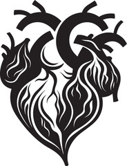 Modern Abstract Heart Logo Design Simple Heart Outline Graphic Concept