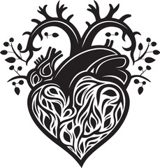 Modern Heart Sketch Minimal Graphic Elegant Heart Logo Graphic Emblem