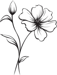 Geometric Floral Icon Minimal Logo Minimalist Daisy Symbol Abstract Graphic