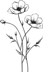 Abstract Floral Symbol Graphic Logo Simple Floral Icon Minimalist Design