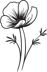 Sleek Geometric Flower Graphic Logo Modern Minimal Line Design Floral Icon