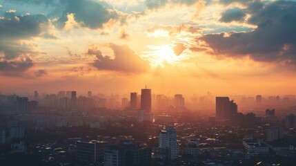 Naklejka premium carbon credit, pollution, factory, smoke, energy, industrial, ecology, sky, smog, power, steam, environment, plant, air, gas, chimney, environmental, toxic, chemical