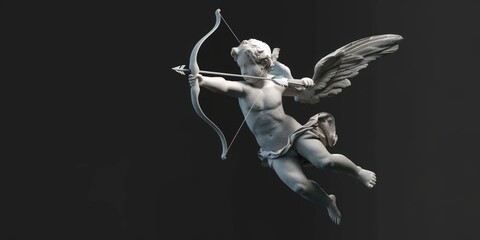 Obraz premium Cupid Shooting Arrow in Abstract Style