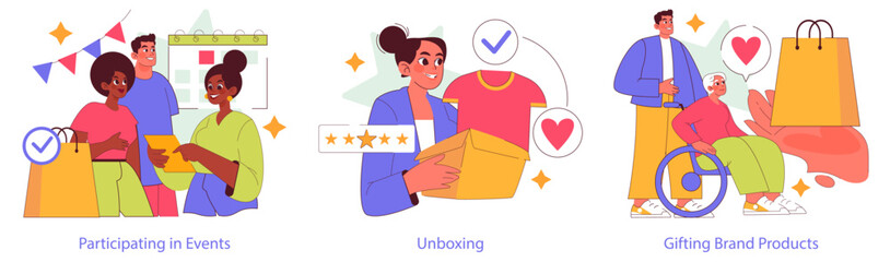 Brand Ritual. Flat Vector Illustration