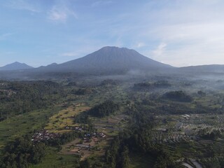 Agung volcano on the island of Bali