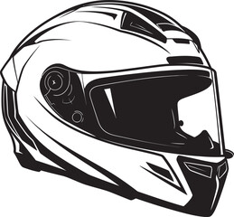 Modern Helmet Sketch Graphic Emblem Geometric Racing Helmet Minimalistic Icon