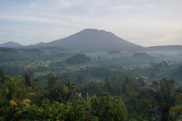Agung volcano on the island of Bali