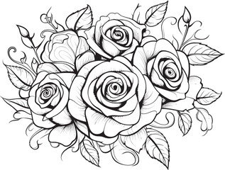 Simple Floral Icon Elegant Emblem Sleek Rose Symbol Stylish Floral Logo