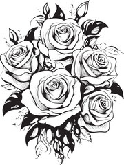 Geometric Flower Design Iconic Floral Logo Minimalistic Rose Symbol Stylish Design