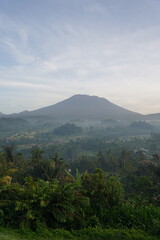 Agung volcano on the island of Bali