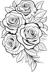 Sleek Floral Symbol Stylish Emblem Geometric Flower Sketch Minimalistic Icon