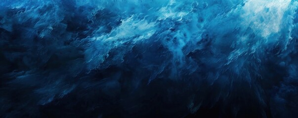 Abstract streams of dark blue smoke, creating mesmerizing smoothness of movement