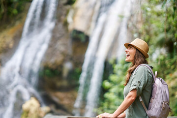 Photo of woman tourist in Gozalandia Waterfalls