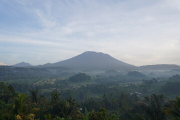 Agung volcano on the island of Bali