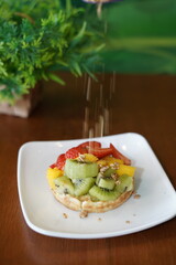 Walfer de Frutas com Mel