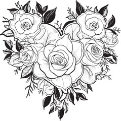 Elegant Bouquet Symbol Stylish Floral Concept Minimalist Floral Design Graphic Rose Emblem