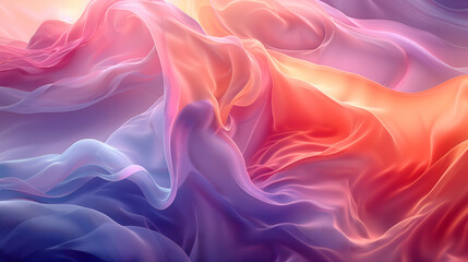 Fototapeta premium Flowing Gradient Light Waves in Shades of Purple and Pink