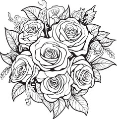 Elegant Floral Symbol Iconic Floral Logo Minimalistic Rose Sketch Stylish Emblem