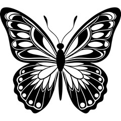 butterfly silhouette vector illustration svg file
