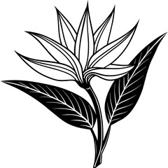 leaf flower silhouette vector illustration svg file
