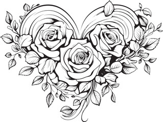 Minimalist Floral Icon Sleek Emblem Geometric Rose Bouquet Contemporary Floral Symbol