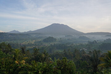 Agung volcano on the island of Bali