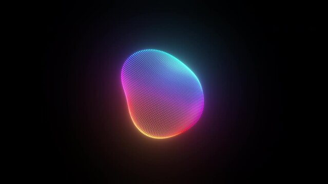 metamorphose of amorphous colourful sphere shape, abstract animation of future shape, 4K live wallpaper