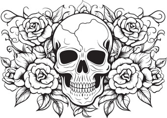 Stylish Rose Emblem Iconic Outline of Roses Geometric Outline of Roses Contemporary Floral Logo