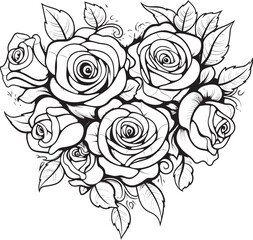 Abstract Floral Icon Stylish Emblem Elegant Rose Symbol Minimalistic Graphic