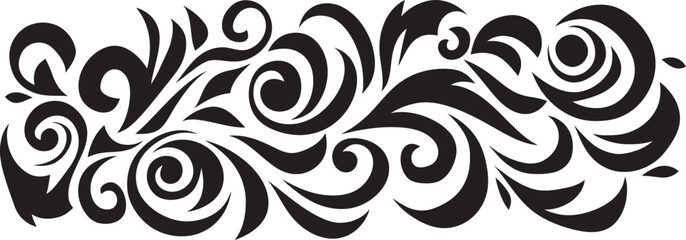 Tribal Stripe Icon Polynesian Ethnic Emblem Ethnic Tribal Tattoo Polynesian Pattern Logo