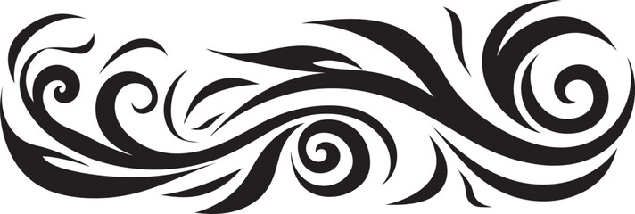 Abstract Tribal Design Ethnic Polynesian Logo Stripe Pattern Logo Tribal Tattoo Icon