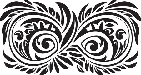 Stripe Pattern Logo Tribal Tattoo Icon Polynesian Ethnic Emblem Ethnic Tribal Design