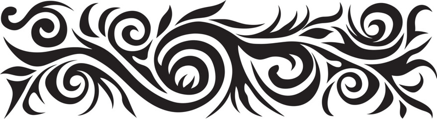 Polynesian Stripe Icon Ethnic Tribal Emblem Tribal Tattoo Emblem Polynesian Pattern Design