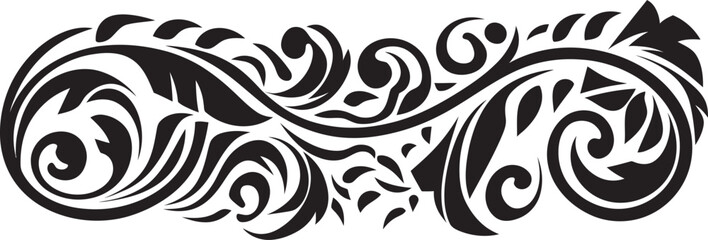 Abstract Tribal Design Ethnic Polynesian Logo Stripe Pattern Logo Tribal Tattoo Icon